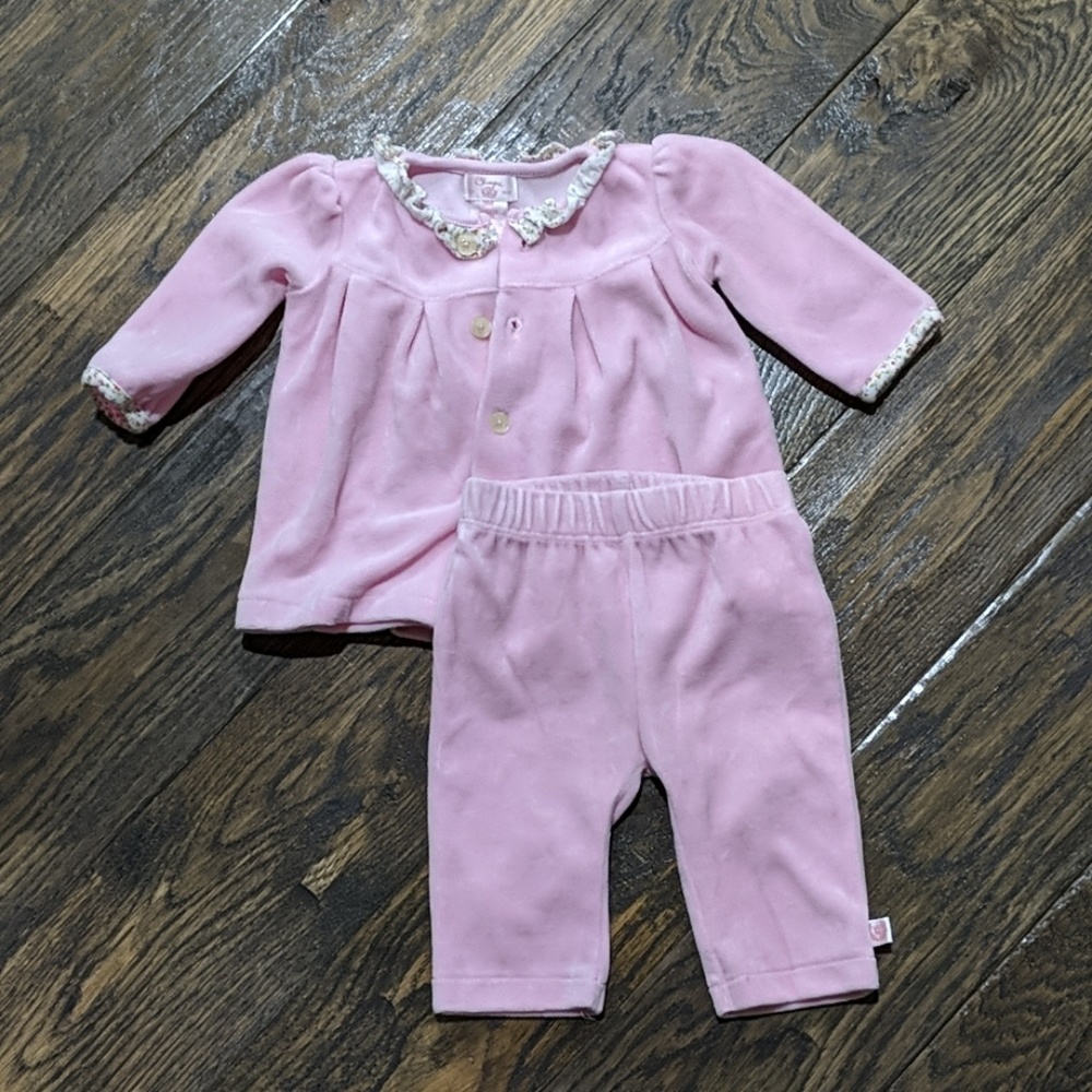 Chaps Shirt and Pant Velvet Set